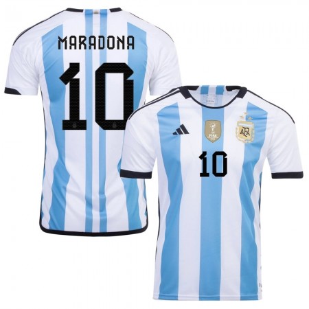 Jalkapallo Pelipaidat/Peliasut Argentiina 3 Star MARADONA 10 Kotipelipaita Mm-Kisat 2022